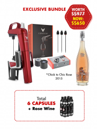 Coravin Gift Pack Model Two Elite Candy Apple Red w/6 Capsules