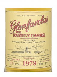 Glenfarclas Family Cask 1978 40 Year Old Cask 661 W18 4th Fill Hogshead Single Malt 700ml