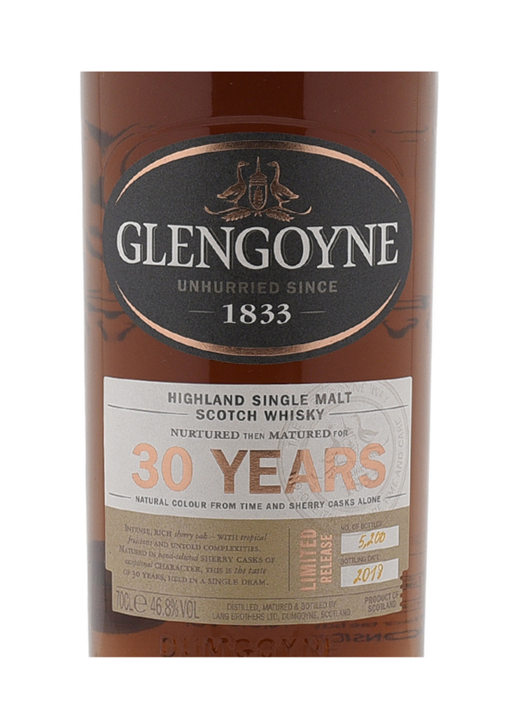 Glengoyne 30 Year Old Limited Release bottled 2018 Single Malt Whisky 700ml