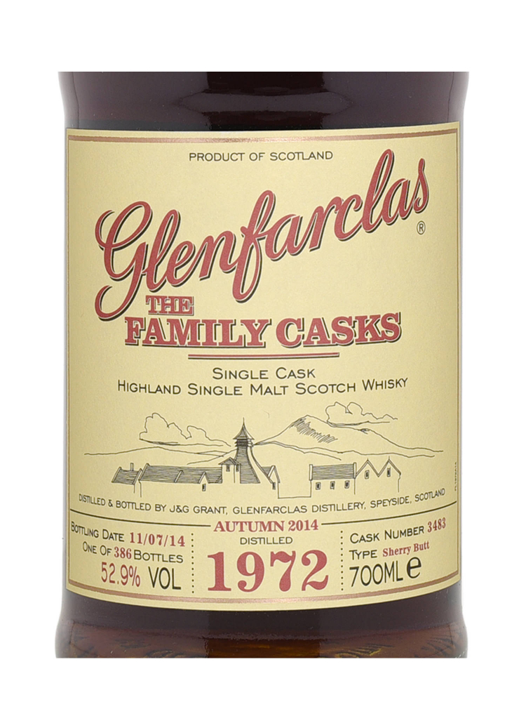 Glenfarclas Family Cask 1972 42 Year Old Cask 3483 A14 Sherry Butt bottled 2014 Single Malt 700ml
