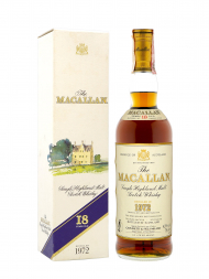 Macallan 1972 18 Year Old Sherry Oak (Bottled 1990) Single Malt 750ml w/box