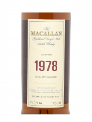 Macallan 1978 39 Year Old Fine & Rare Cask 13810 (Bottled 2018) Single Malt 700ml w/box