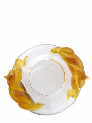 Lalique Bamako Amber Serpent Snake Bowl by Marie-Claud Lalique