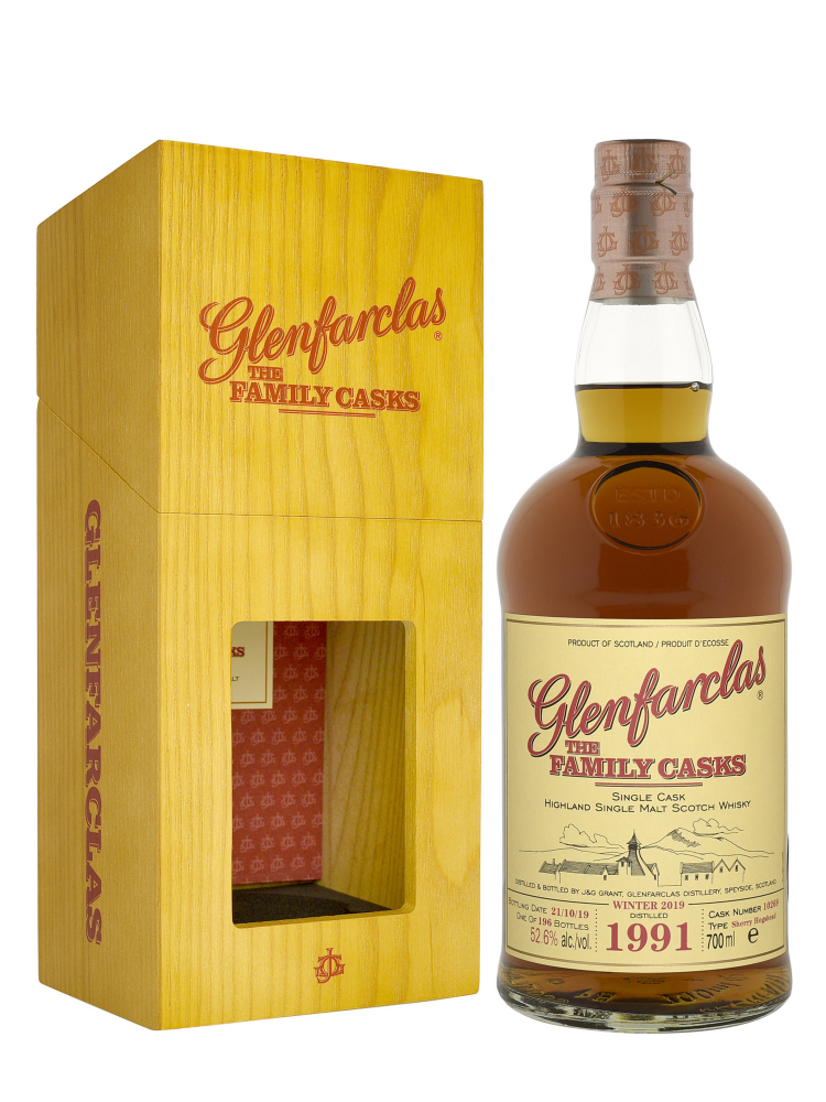 Glenfarclas Family Cask 1991 28 Year Old Cask 10269 Sherry Hogshead W19 Single Malt Whisky 700ml