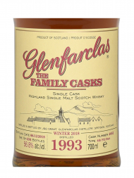 Glenfarclas Family Cask 1993 25 Year Old Cask 4662 4th Fill Butt W18 Single Malt Whisky 700ml