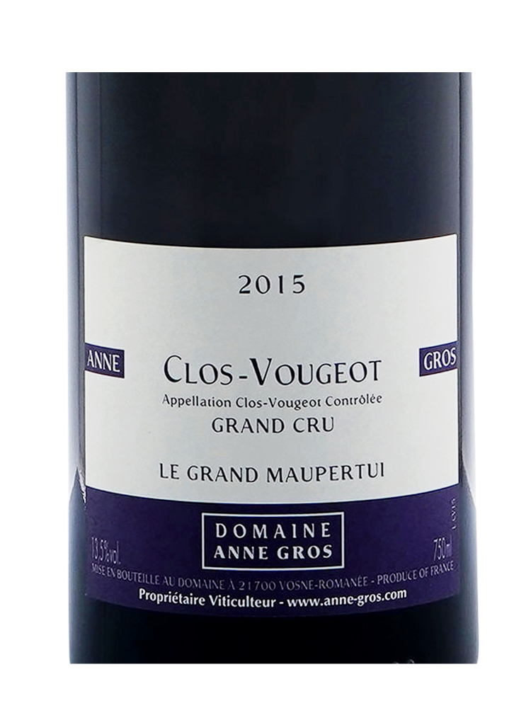 Anne Gros Clos Vougeot le Grand Maupertui Grand Cru 2015
