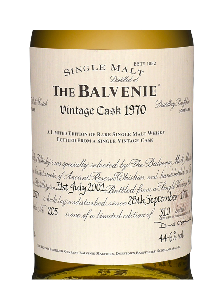 Balvenie 1970 Vintage Cask 12527 (bottled 2001) Single Malt 700ml w/box