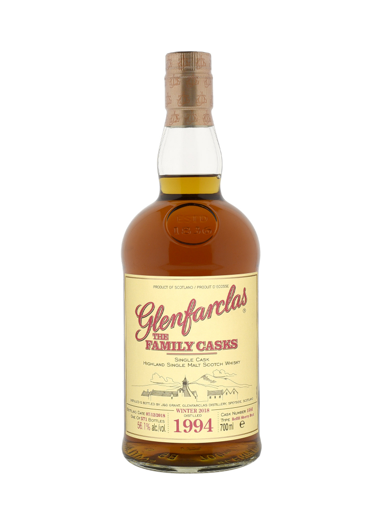 Glenfarclas Family Cask 1994 24 Year Old Cask 1581 Refill Sherry Butt W18 Single Malt Whisky 700ml