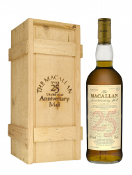 麦卡伦 1962 年份 25 年周年纪念麦芽系列（1988 年装瓶) 单一麦芽威士忌750ml (木盒装)