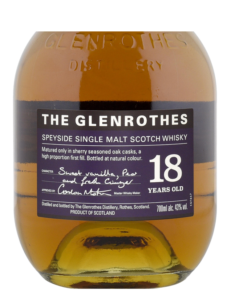 Glenrothes  18 Year Old Soleo Single Malt Whisky 700ml w/box - 6bots
