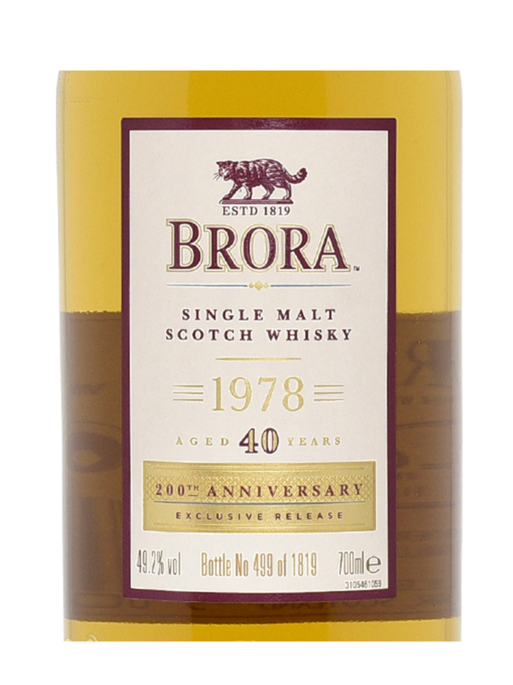 Brora 1978 40 Year Old 200th Anniversary 700ml w/box