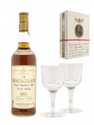 Macallan 1974 18 Year Old Sherry Oak (Bottled 1992) Single Malt Jacobite Set with Glasses 700ml