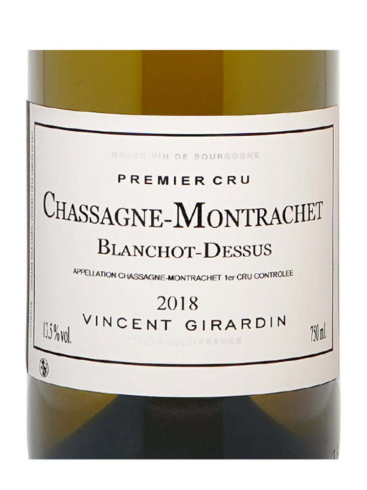 Vincent Girardin Chassagne Montrachet Blanchot Dessus 2018