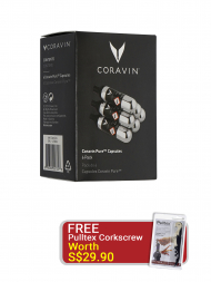 Coravin  Capsules ( 1 Pack 6 Capsules) w/Pulltex Double Lever Corkscrew