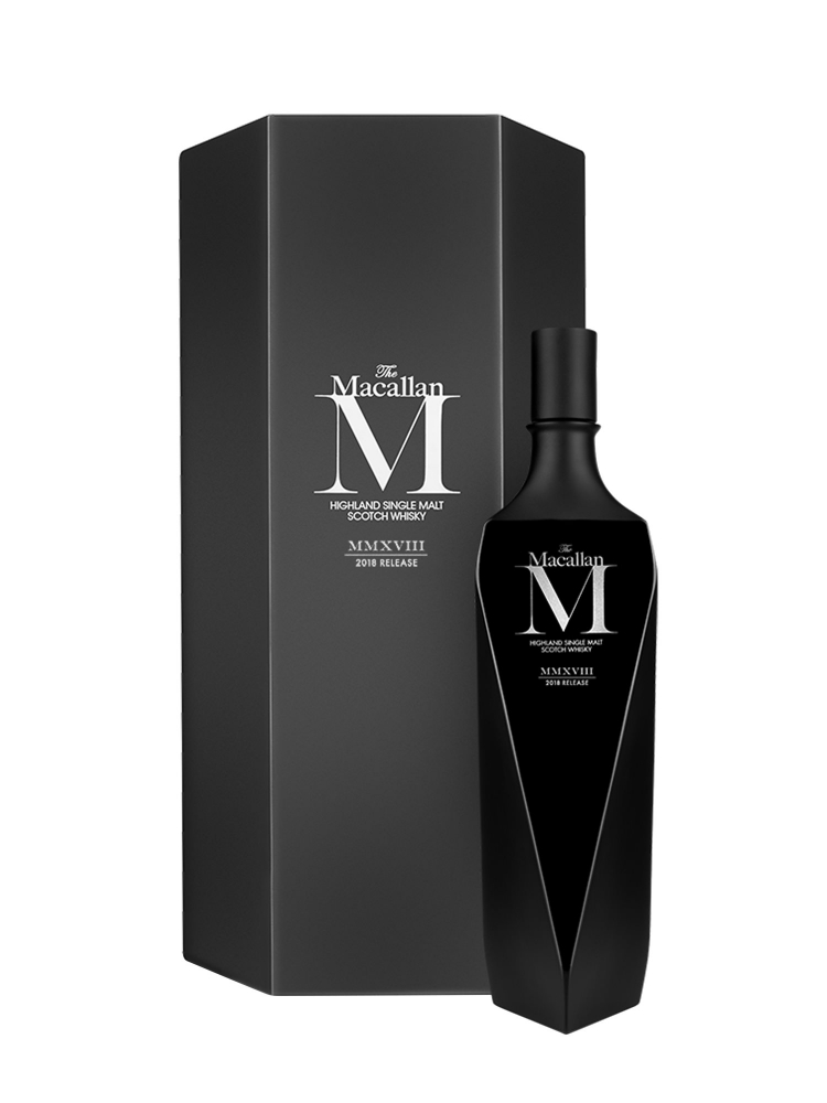 Macallan  M Lalique Crystal Black Decanter 2018 Release 700ml