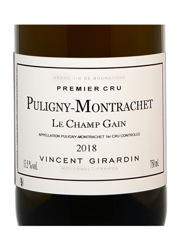 Vincent Girardin Puligny Montrachet Champs Gain 1er Cru 2018