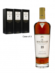 麦卡伦 18 年陈酿雪利桶 2022 年度发布单一麦芽威士忌 700ml (盒装) - 3瓶
