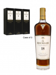 麦卡伦 18 年陈酿雪利桶 2023 年度发布单一麦芽威士忌 700ml (盒装) - 3瓶
