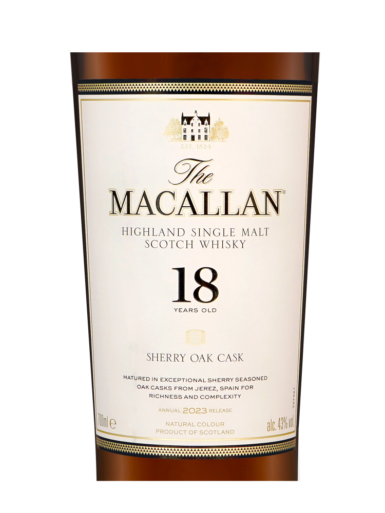 Macallan  18 Year Old Sherry Oak Annual Release 2023 Single Malt 700ml w/box