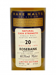 Rosebank 1979 20 Year Old Rare Malts Selections (Bottled 1999) Single Malt Whisky 700ml w/box