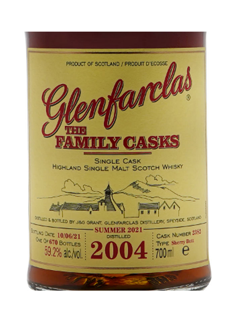 Glenfarclas Family Cask 2004 17 Year Old Cask 2382 S21 Sherry Butt bottled 2021 w/box 700ml