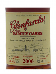 Glenfarclas Family Cask 2006 15 Year Old Cask 3424 S21 Sherry Butt bottled 2021 700ml w/box