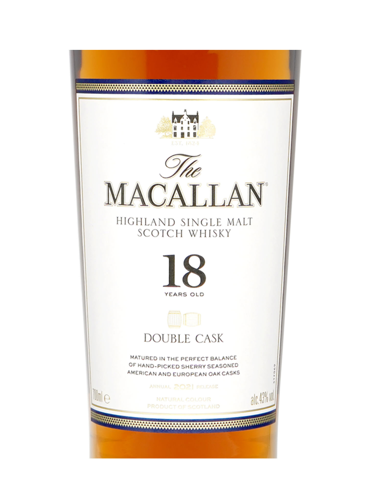 Macallan  18 Year Old Double Cask Annual Release 2021 Single Malt 700ml w/box