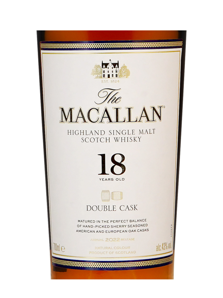 Macallan  18 Year Old Double Cask Annual Release 2022 Single Malt 700ml w/box