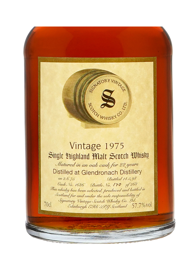 Glendronach 1975 22 Year Old Cask 1686 (Bottled 1998) Single Malt Whisky 700ml w/box