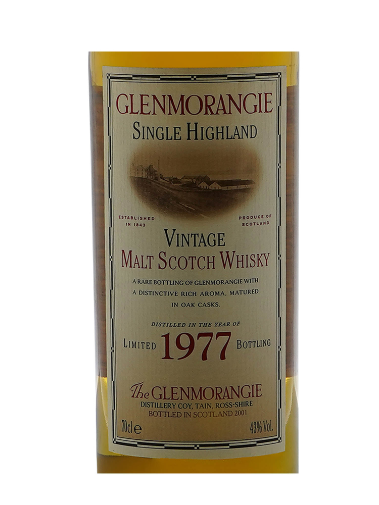 Glenmorangie 1977 (bottled 2001) Single Malt 700ml w/box
