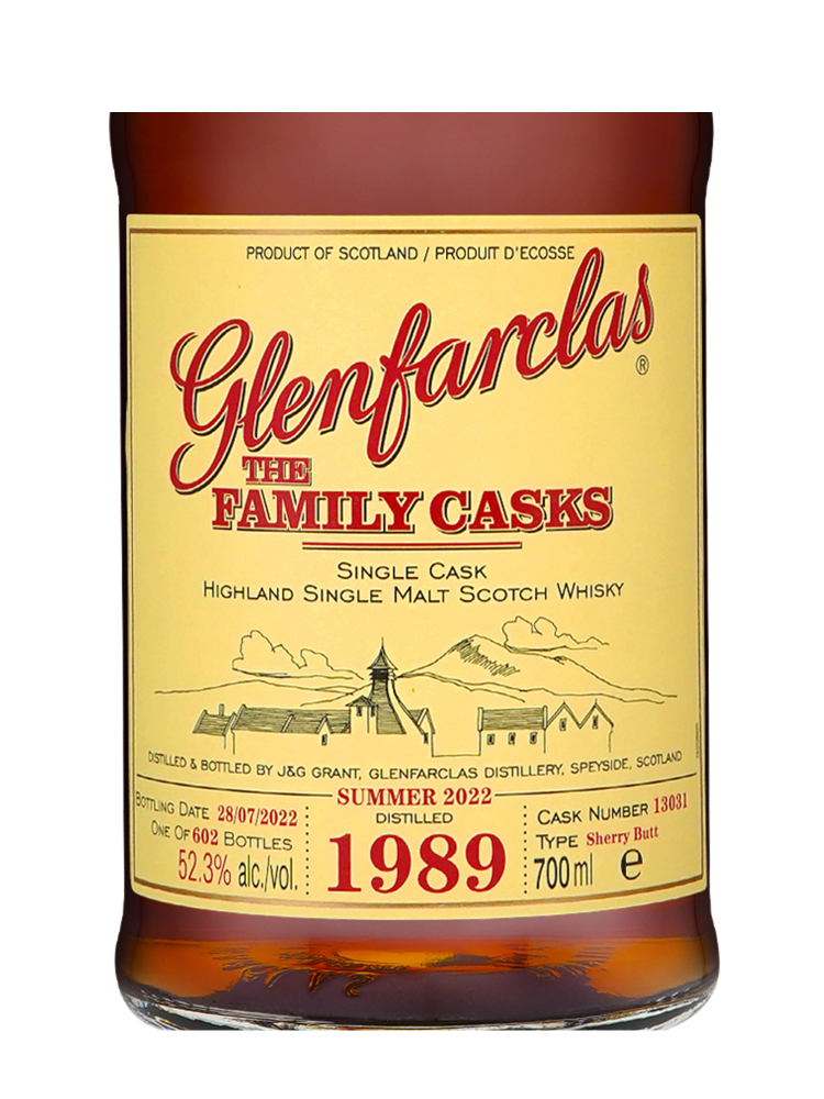 Glenfarclas Family Cask 1989 32 Year Old Cask 13031 Sherry Butt S22 Single Malt w/box 700ml