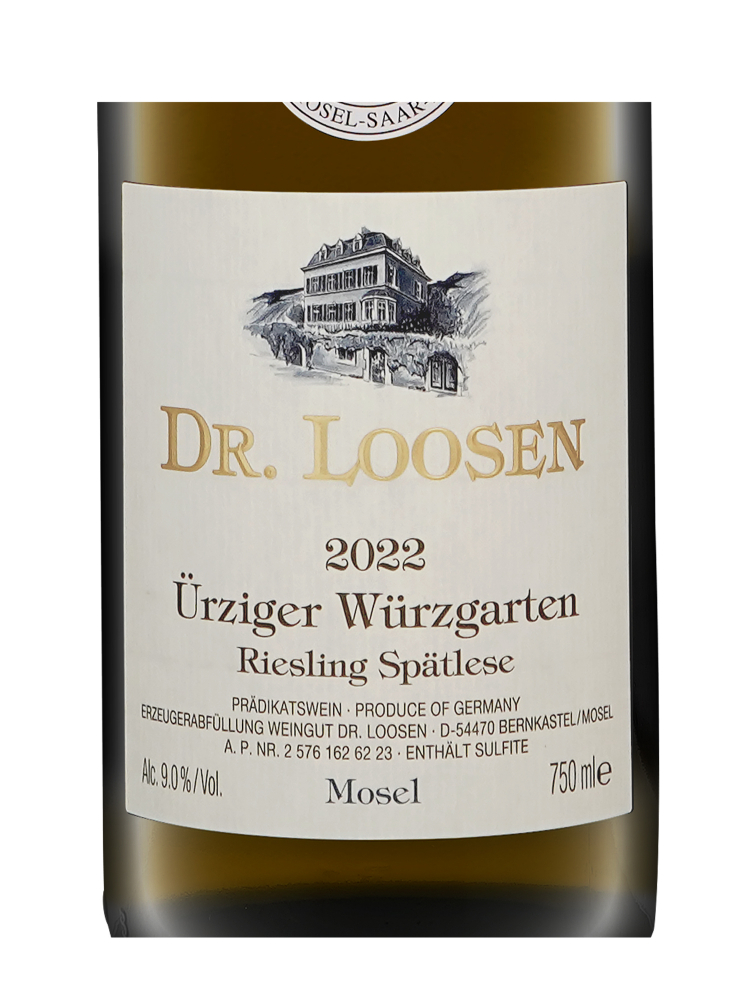Dr Loosen Urziger Wurzgarten Riesling Spatlese Goldkapsel 2022 - 6bots
