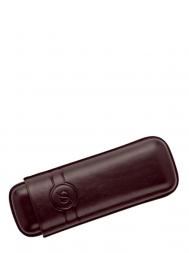 St Dupont Case Cigar 96173 Smooth Chocolate Leather For 2 Cigars